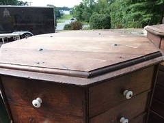 c1903 AMERICAN bolt & SCREW co. DAYTON, OH octagonal hardware store cabinet 98dr