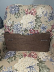 Vintage MCM Captain Cubby Hole Dark Wood Wall Hanging Cabinet Desk Topper