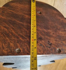 Antique French Oak Wall Shelf Bracket Carved Hanging Game Bird Gothic Revival