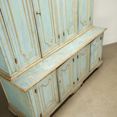 Antique Baroque Double-Body Cupboard Mid-18th Century Lacquered Woo Certified