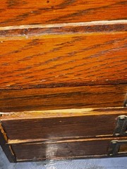 Vintage 1940s Weiss Company Tabletop File Cabinet – Dovetail Drawers, 8.5×14