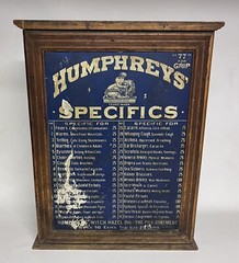 *ALL DRAWERS* Antique Humphreys Specifics Wood Medicine Pharmacy Cabinet Display