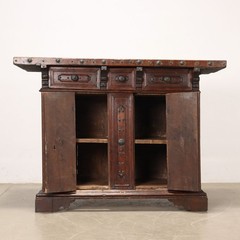 Antique Baroque Cupboard Walnut Italy XVIII Century