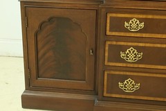 F52257EC: HICKORY 4 Door Beveled Glass Mahogany Breakfront