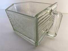 Rare Antique Vintage Large Original Poncet Glass Dry Scoop for Hoosier Cabinet