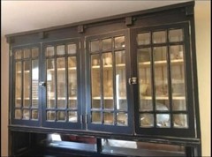 Antique Farmhouse Hutch. 76.5 inch W x 89 inch H x 14.5 inch