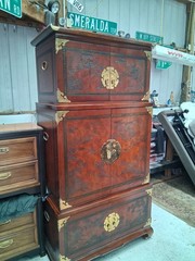 Drexel Heritage Ming Treasures Cabinet 4 Door 1 Shelf Light 77x40x24