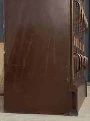 LARGE ANTIQUE COURTHOUSE FILE CABINET, TALL METAL FILE CABINET, CARD CATALOG