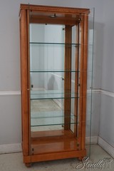70889: HICKORY WHITE Genesis Collection Biedermeier Curio Cabinet