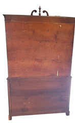 Thomasville Walnut Display Hutch China Cabinet Wood Vintage glass Doors