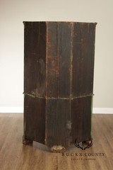Antique American Pine Two-Part Paneled Door Corner Cupboard