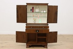 Art Deco Vintage Mahogany Medical Bath Cabinet, Hamilton #55261