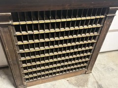 Antique Post Office Boxes Wood Cabinet Vintage United States Cubby Box 153 Slots