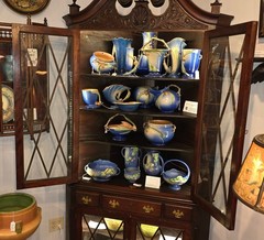 Antique American Mahogany Corner Curio or China Display Cabinet