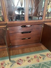 COUNCILL CRAFTSMEN Inlaid Mahogany Breakfront China Cabinet (EXC.)
