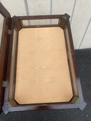65332 Mahogany French Country Showcase Display Case