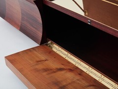 Michel Lefevre veneer marquetry cabinet bar chest 1960