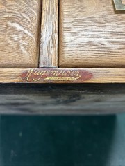 Antique Wagemaker Dovetailed Quarter Sawn Oak 4 Drawer Library Card Cabinet