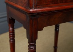 Antique English Victorian Small Pair Mahogany Bedsides Locker Tables Nightstands