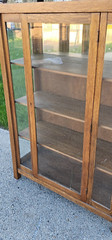 Mission Arts & crafts antique Oak China display Cabinet
