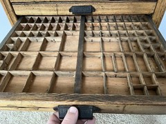 HAMILTON MFG CO PRINTERS CABINET TYPE CASE FLAT FILE APOTHECARY 12 DRAWER