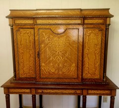 19th C French Marquetry and Ormolu Cabinet on Stand