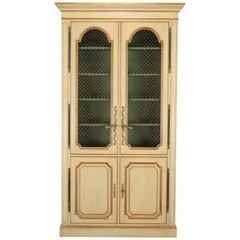 Auffray & Company French Country China Closet Display Cabinet Vitrine, 1980s