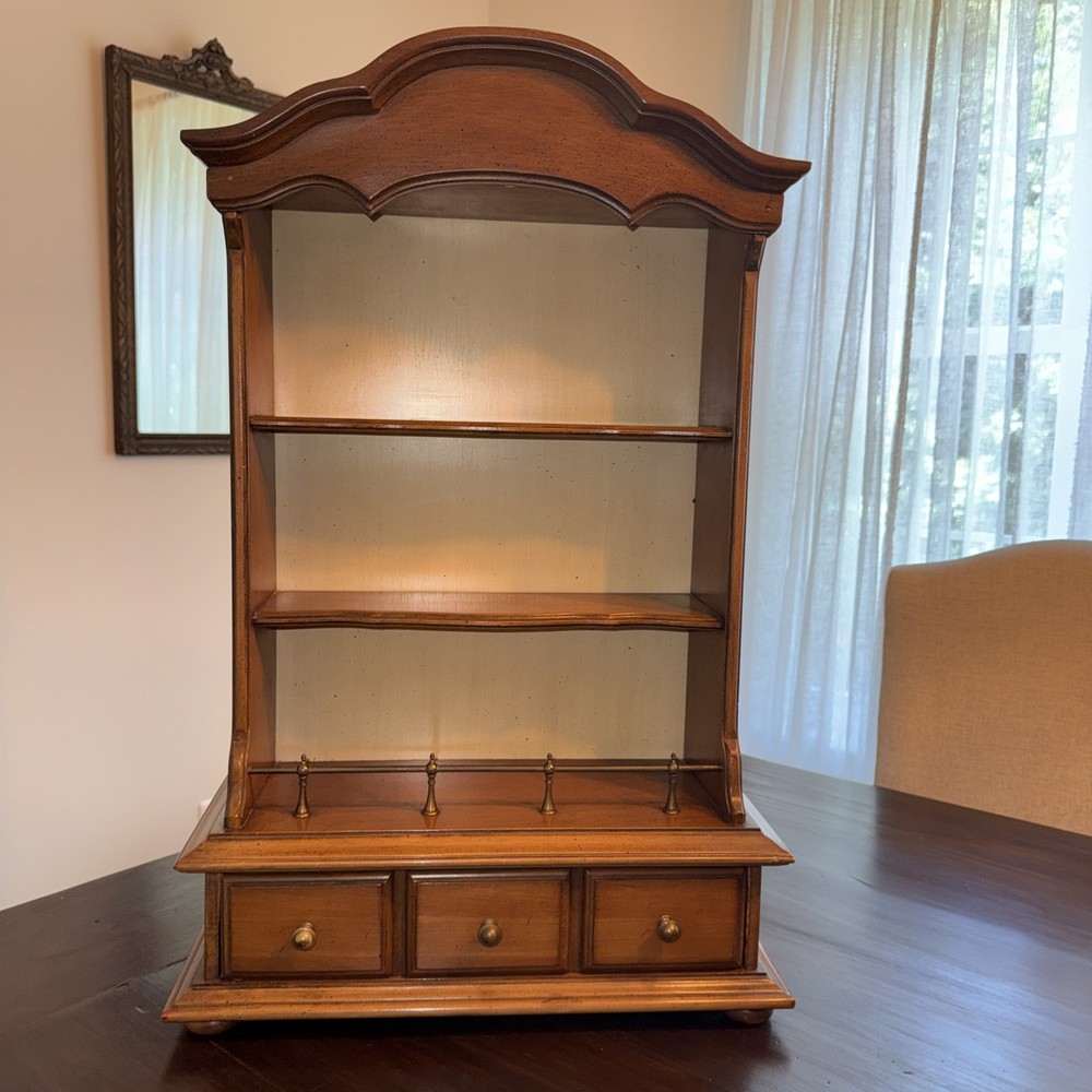 Brandt Chapel Wood Cherry Counter Standing Capinet/ Spice Rack/ 26 X16 X 8