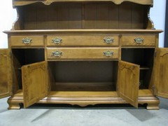 Ethan Allen “Heirloom” Two Piece Buffet / Open China Cabinet; Near Mint to Mint