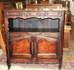 French Antique Burl Walnut Tall Sideboard Cabinet Circa 1780 | Dining Furniture