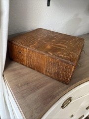 Antique Library Bureau Solemakers Oak Wood 2-Drawer Card Catalog File Cabinet