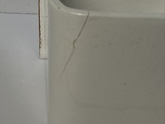 Dutch Delft Thee Spice Cabinet Labeled Drawer Antique Replacement Damaged Cracks