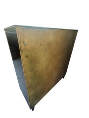 Vintage Scandinavian Linen Cabinet Black Gold Lacquer Mirror Top Attrib Bodafors