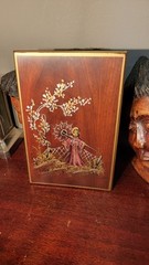 1960s Vintage Union National Wood PANEL SAMPLE For Chinoiserie Credenza 9×6″