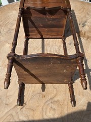 Antique Smoking Stand Cigar Humidor Copper Lined Original Finish, Repairs