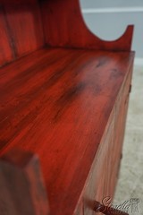 LF60777: Shaker Style Country Red Painted Finish Hutch