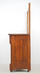 Antique Victorian Oak Bedroom Washstand