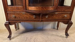 Antique Oak Rectangular Small Curio Cabinet
