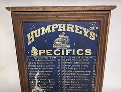 *ALL DRAWERS* Antique Humphreys Specifics Wood Medicine Pharmacy Cabinet Display