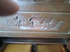 George Zee Asian Chinoiserie Bar Cabinet ANTIQUE