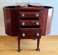 Vintage Mahogany Entryway Cabinet / Small Bar & Desk (1920s Imperial)