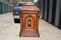 Spectacular Walnut Victorian Credenza Cabinet with Fabulous Marquetry Inlay