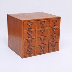 Vintage 50s Index Card Cabinet Gaylord Bros. Stockton California USA 6.Z