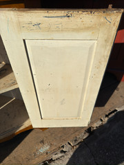 antique paint decorated corner cupboard 19th primitive Lancaster pa blind door