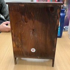Vintage primitive handmade pie safe hanging cabinet