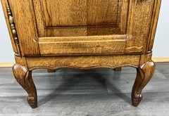 French Vintage Oak Bedside Tables Pair Cupboards Cabinets Louis XVI LOT 3956