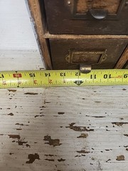 Vintage 15 Original Drawer Index Card File Cabinet Rustic
