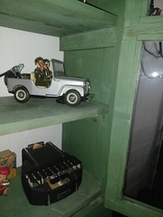 Vintage Store Display 1800s Original Green Curio Store Display Cabinet Showcase