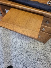 👀💐Handpainted Antique Floral Oak Hoosier Cabinet BEAUTIFUL 👀💐