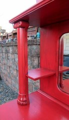 Vintage Victorian Grannie Upscale WOW Red Urban BOHO CHIC Buffet Mirror Dresser